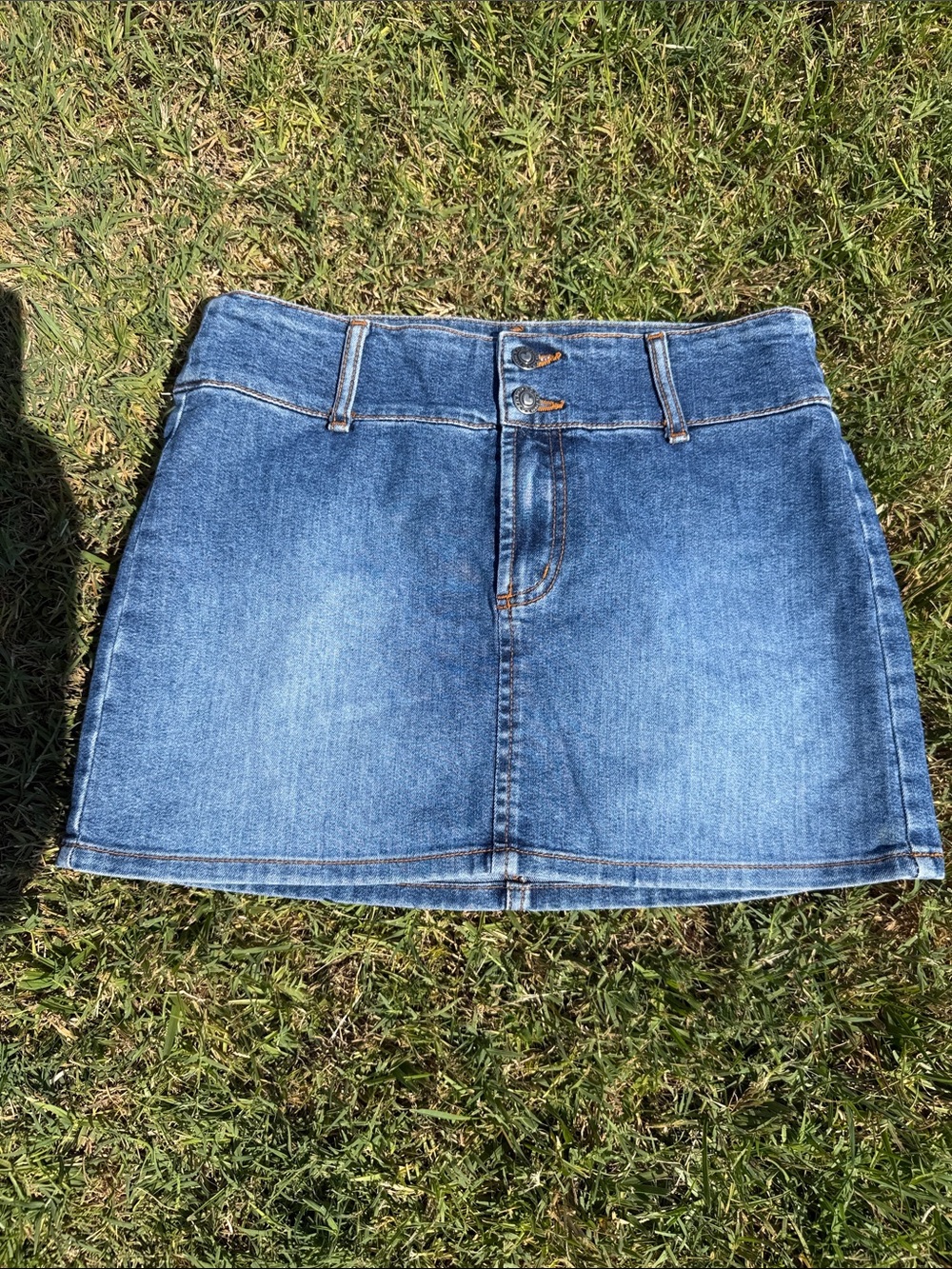 Vintage XOXO Classic Blue Denim Mini Skirt